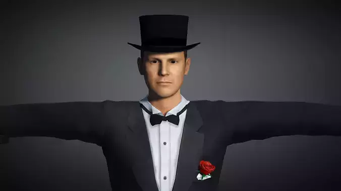 Realistic  and Rigged Character-2 Game Ready  3D model