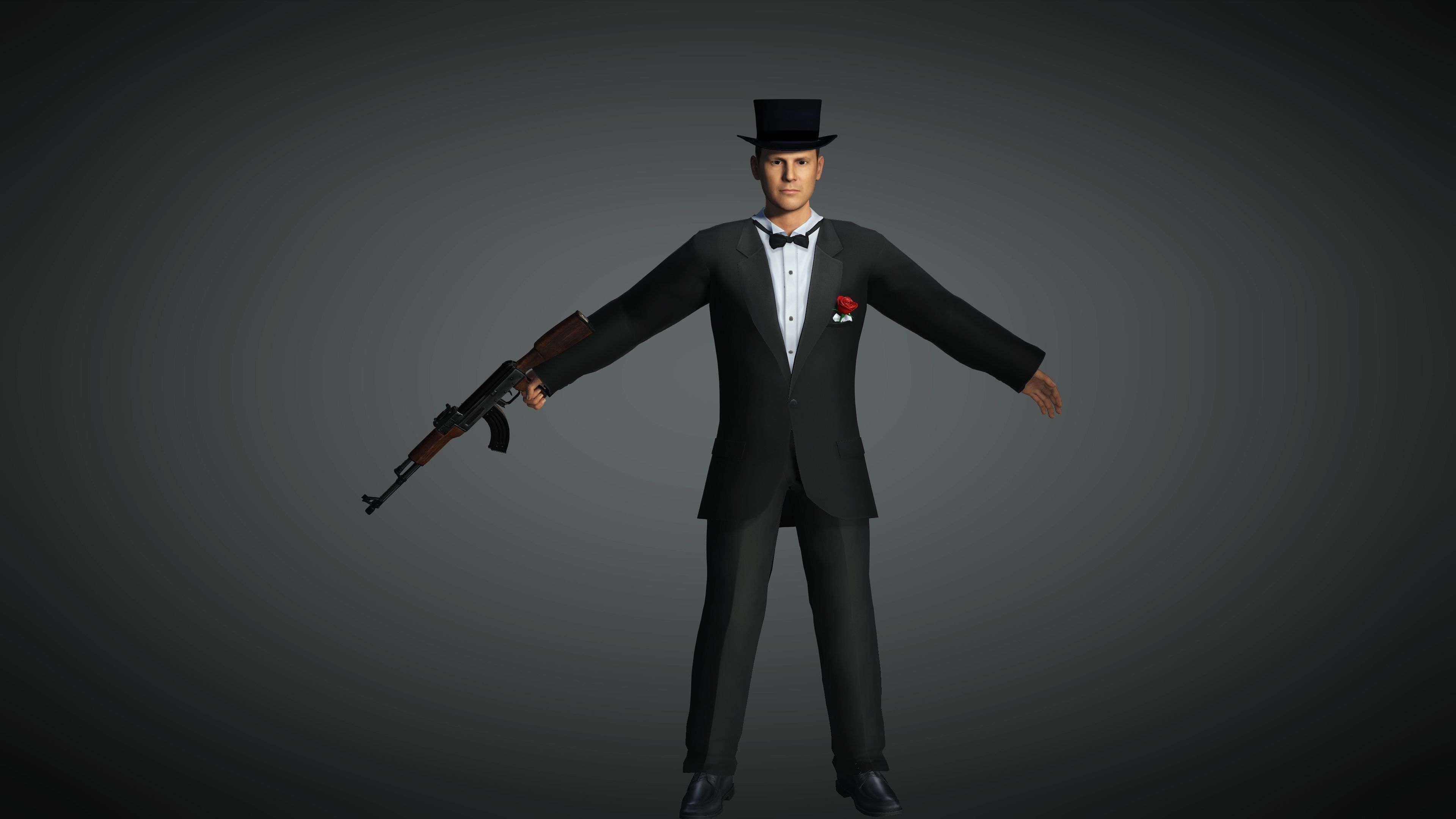 Realistic and Rigged Character-2 Game Ready 3D model_5