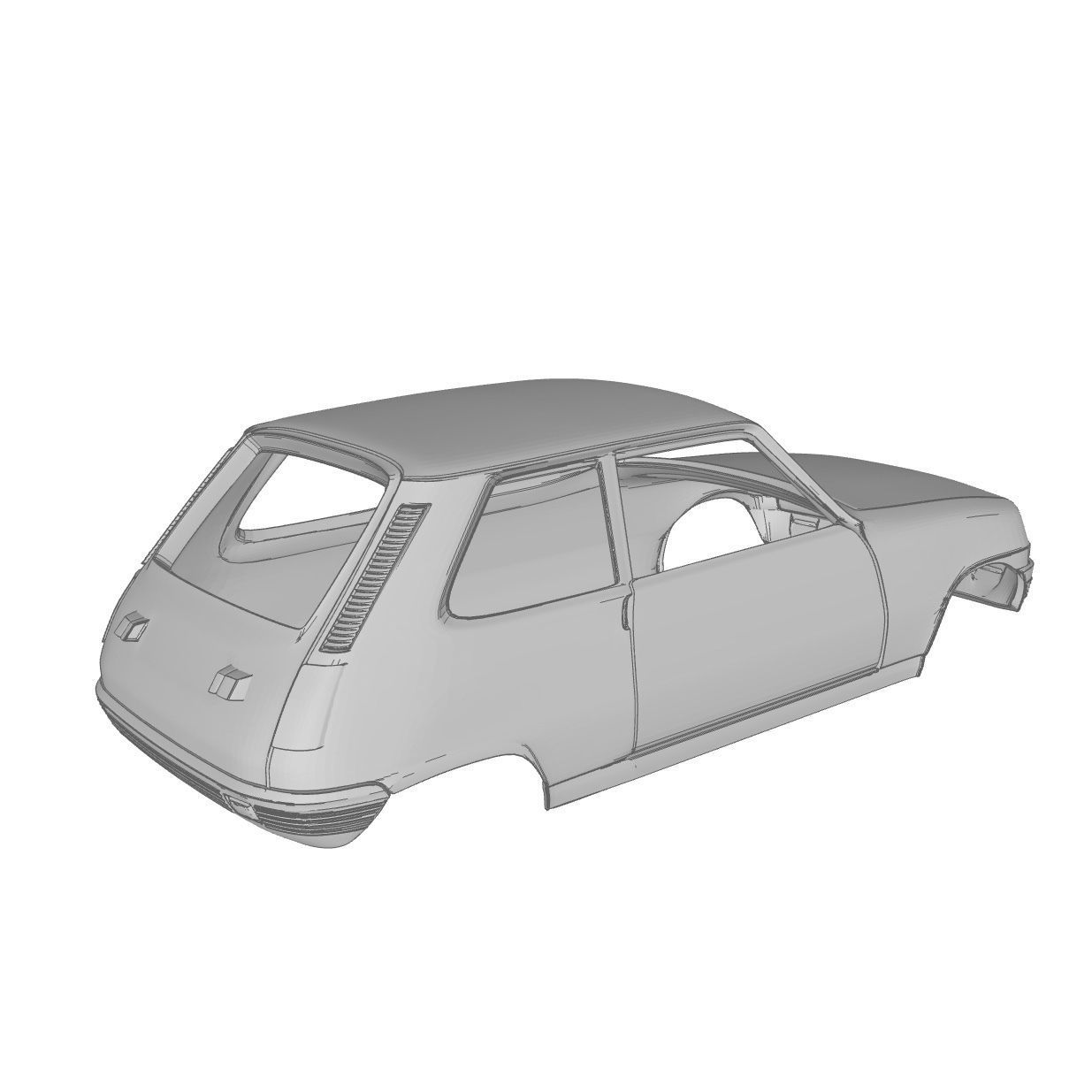 Renault 5 wheel 3D print model_8