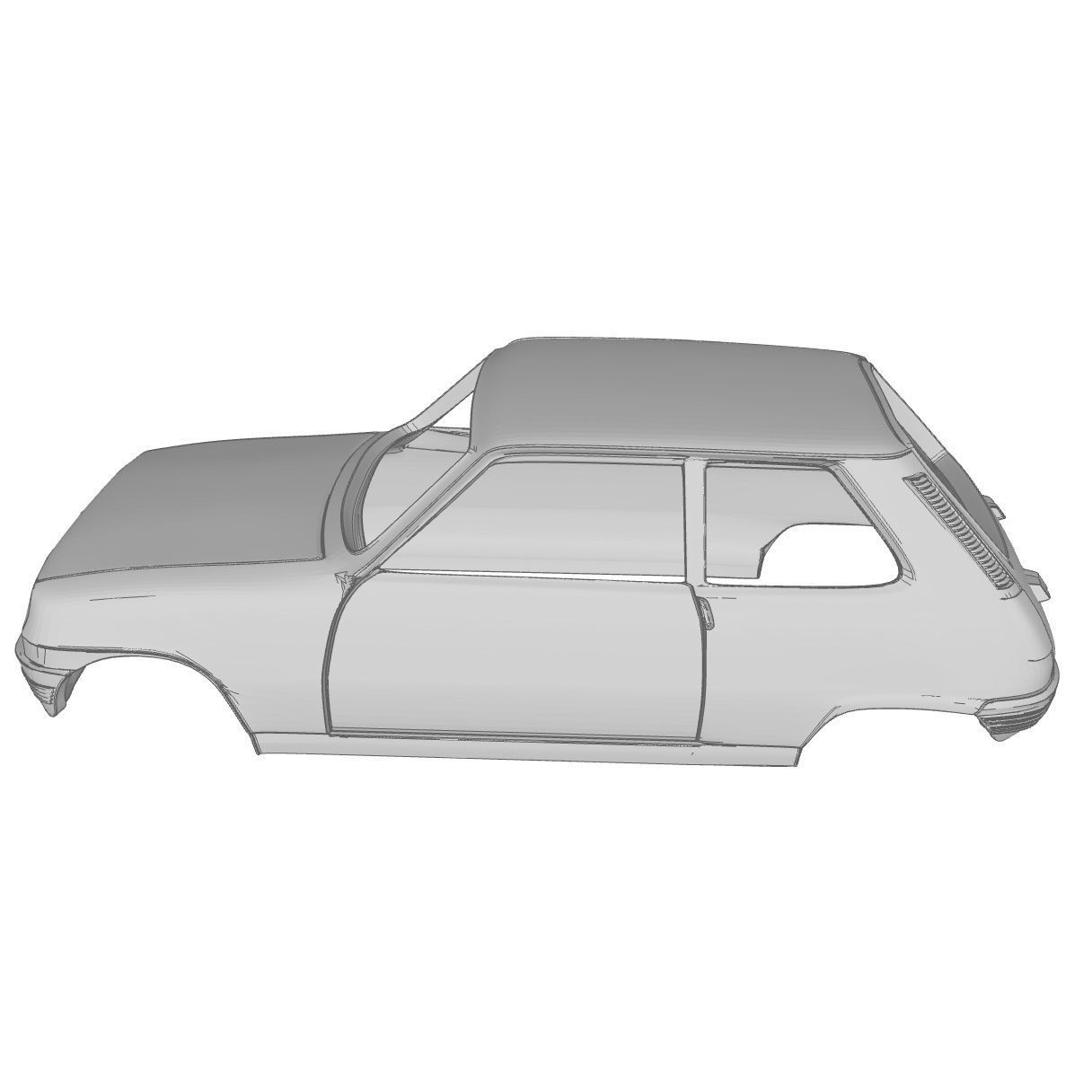 Renault 5 wheel 3D print model_4