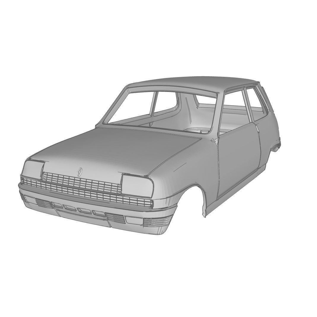 Renault 5 wheel 3D print model_1