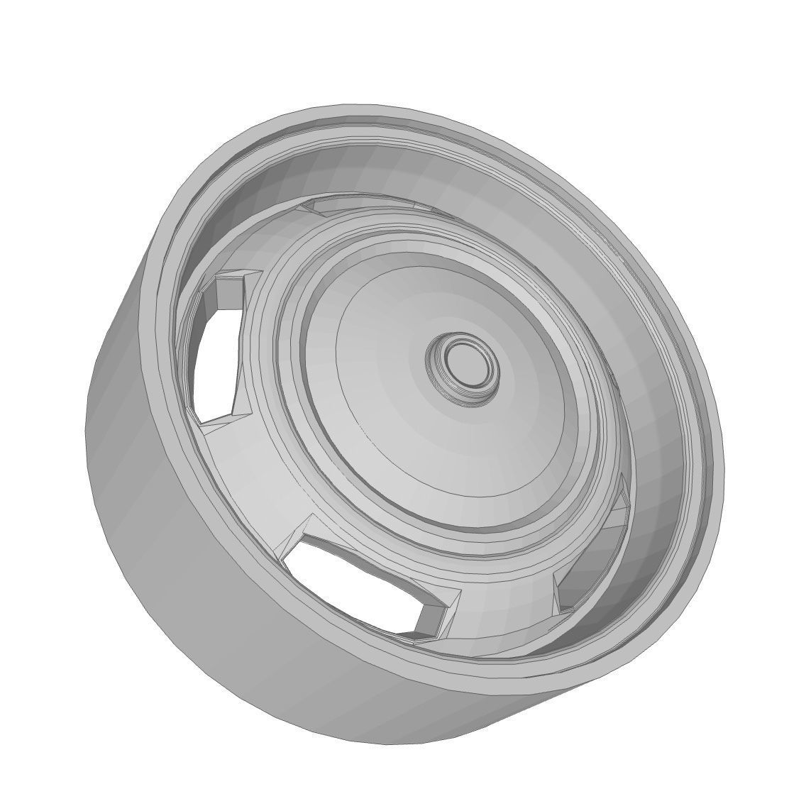 Renault 5 wheel 3D print model_3