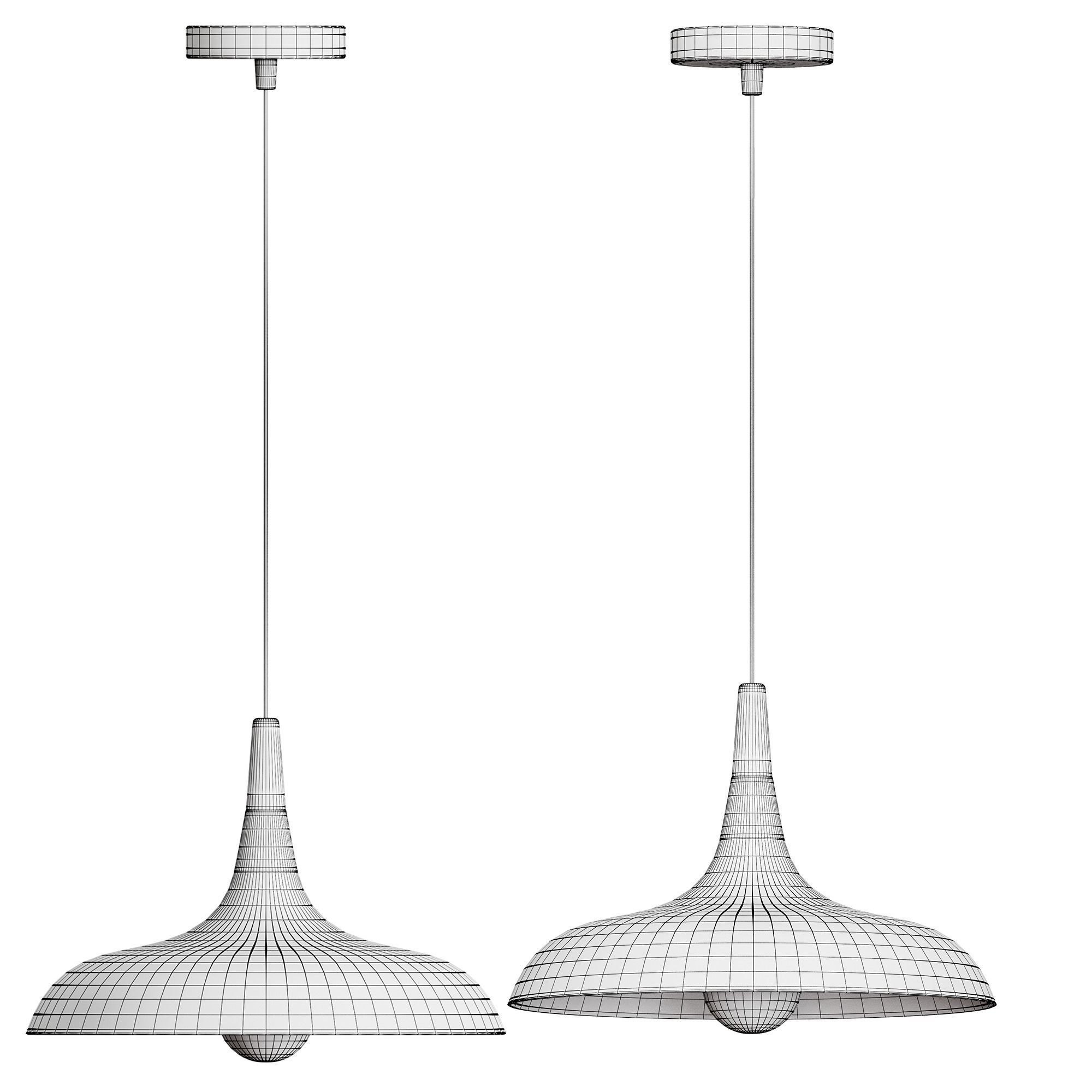 BVVV Modern Macaron Metal Ceiling Pendant Light Shade 3D model_4