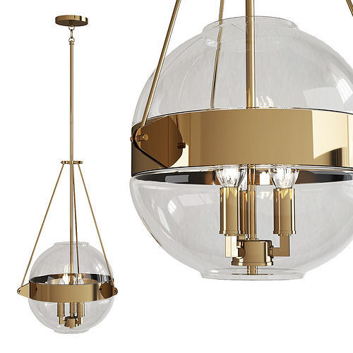 Atrio 3 Light Pendant Light Low-poly 3D model