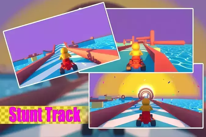 Stunt track Low-poly 3D model