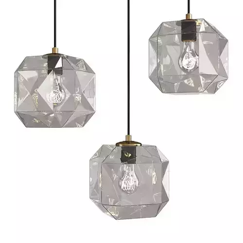 Mimo Cube Pendant Light Low-poly 3D model