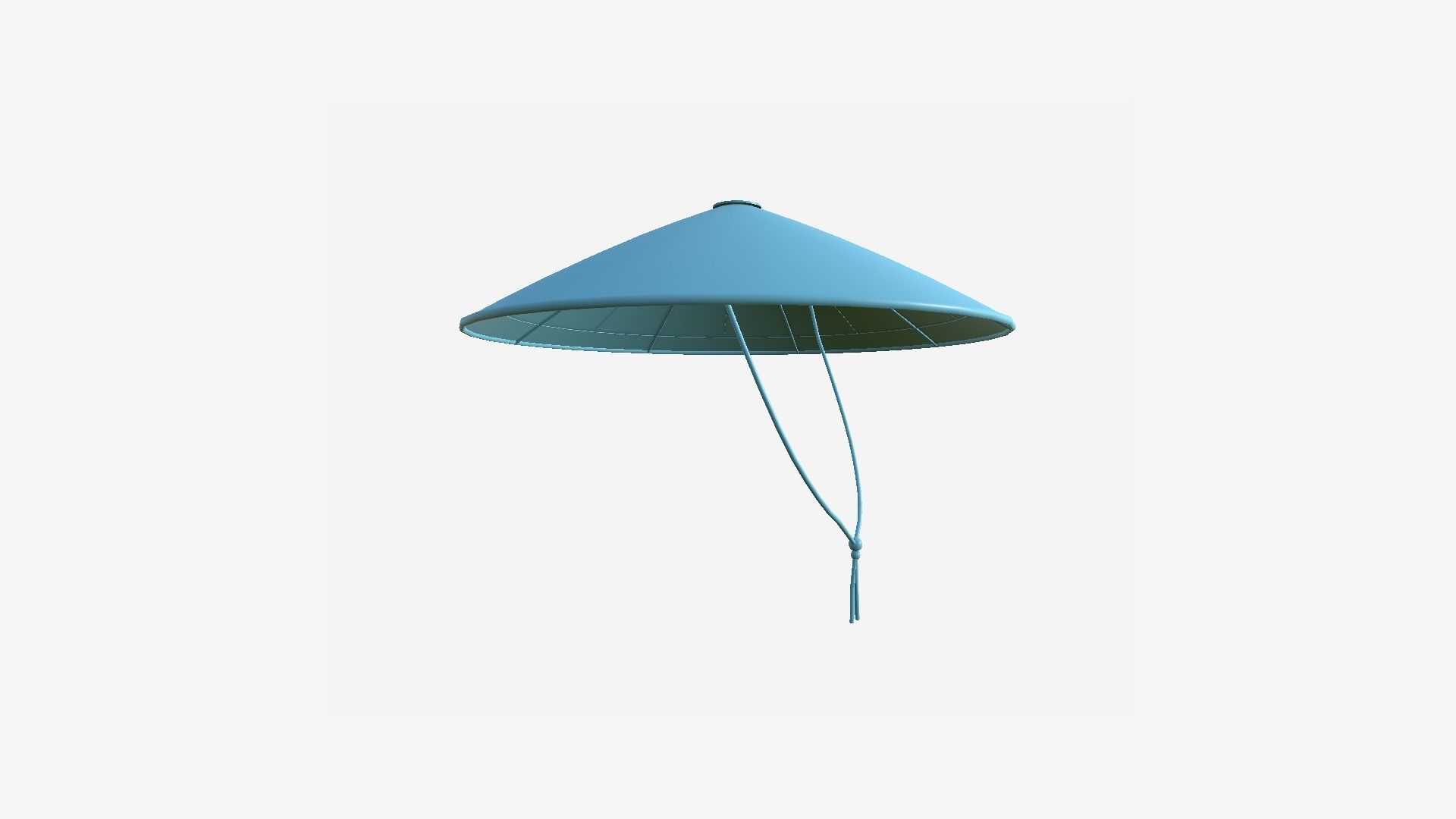 Asian Hat 02 Dark Straw - Character Design Fashion Low-poly 3D model_10