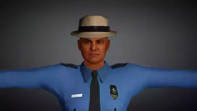  Realistic  and Rigged Character-3 Game Ready  3D model