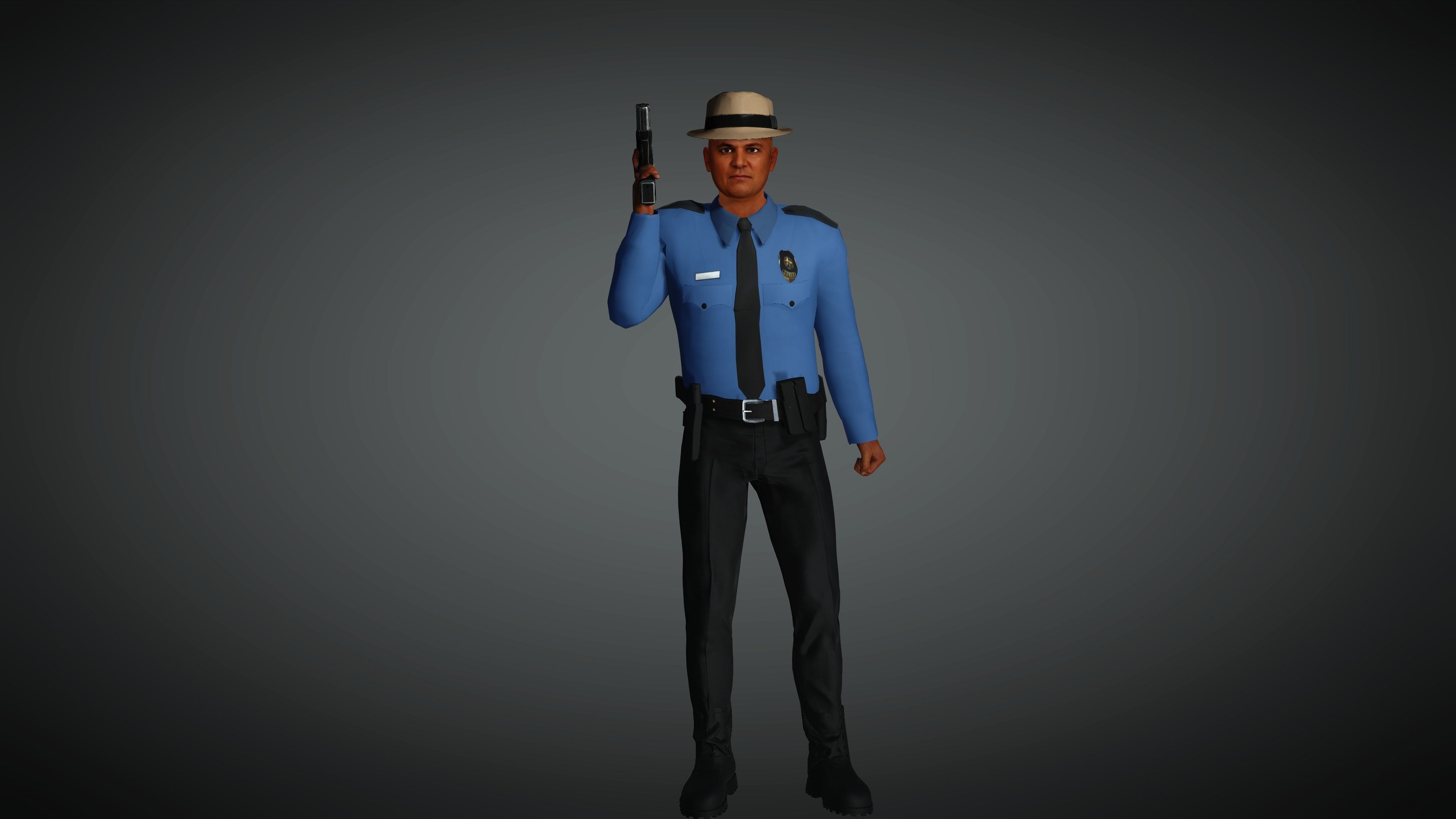 Realistic  and Rigged Character-3 Game Ready  3D model_1