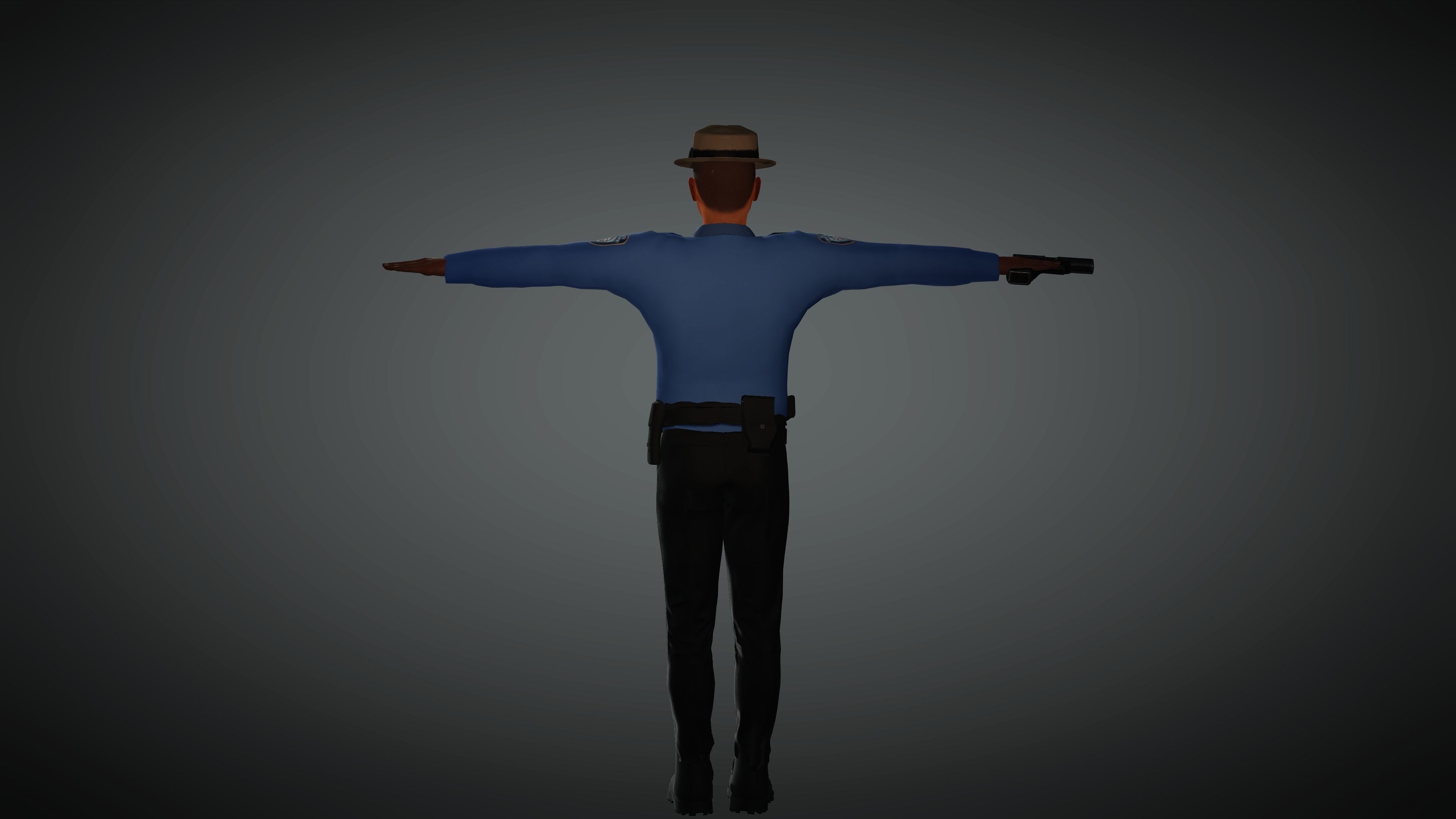 Realistic  and Rigged Character-3 Game Ready  3D model_6