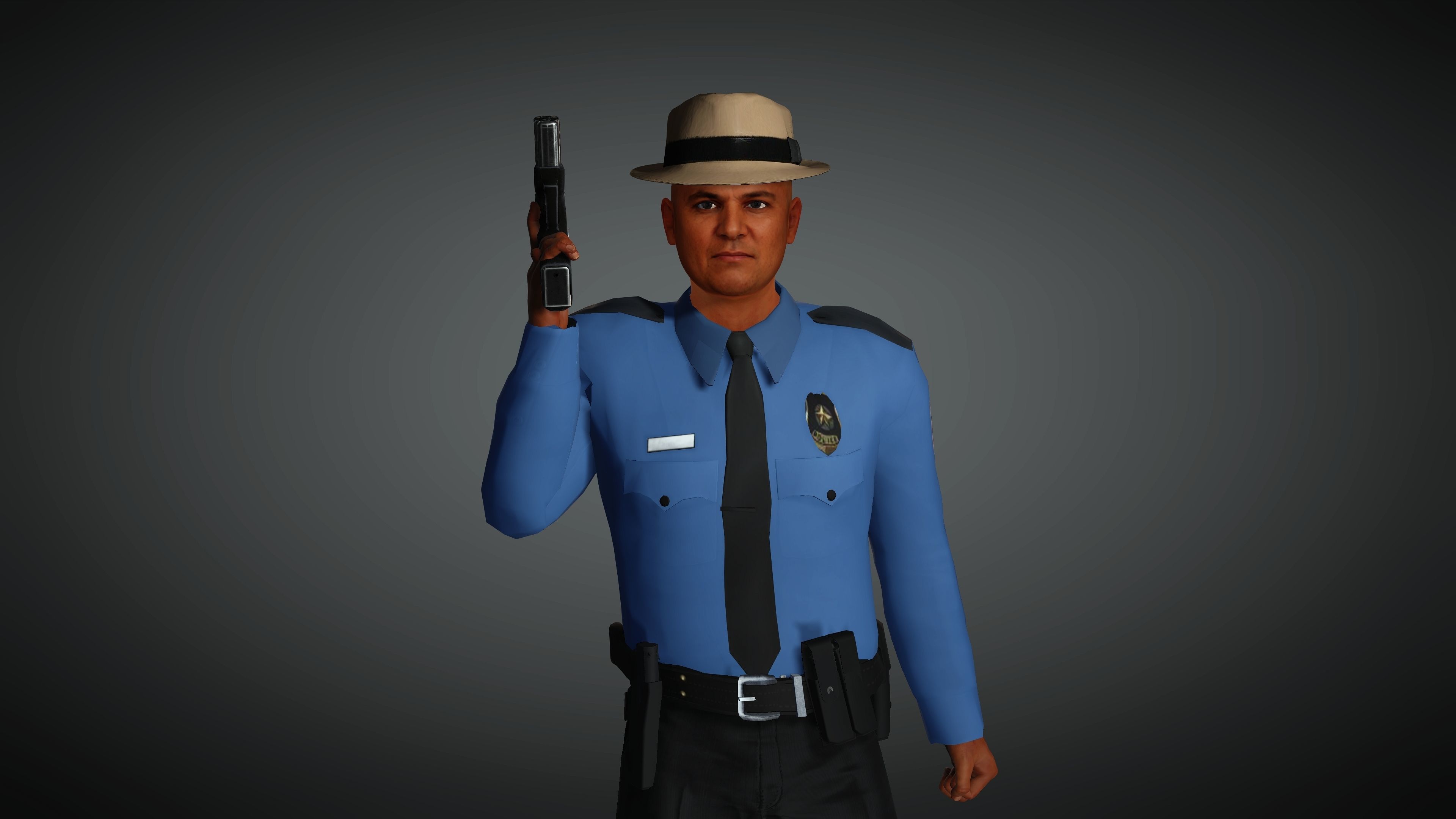 Realistic  and Rigged Character-3 Game Ready  3D model_2