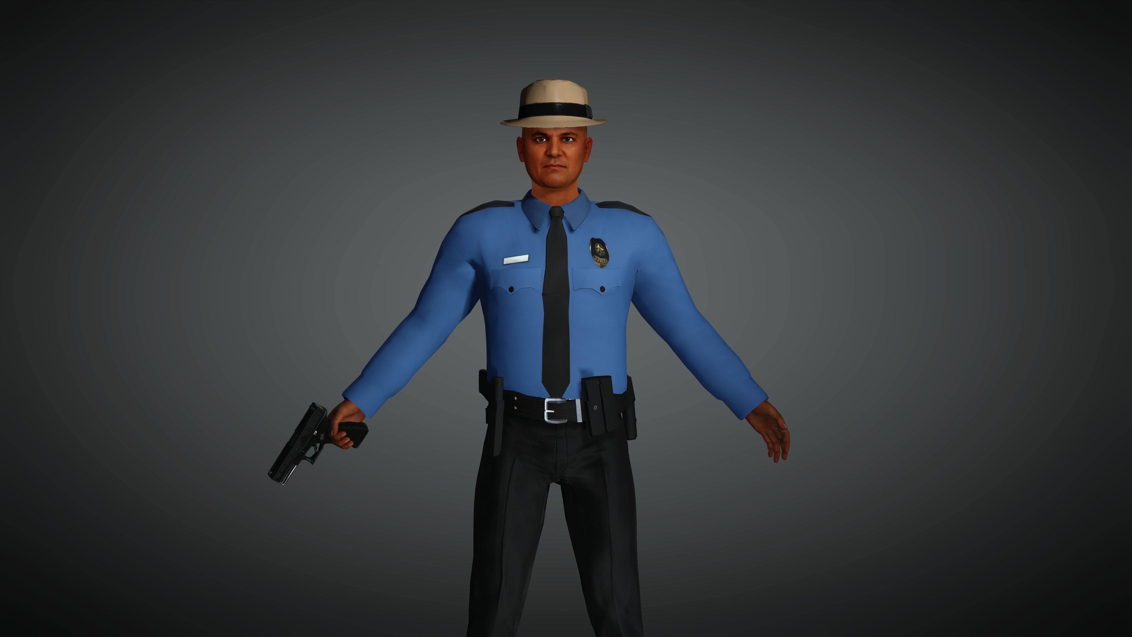 Realistic  and Rigged Character-3 Game Ready  3D model_3