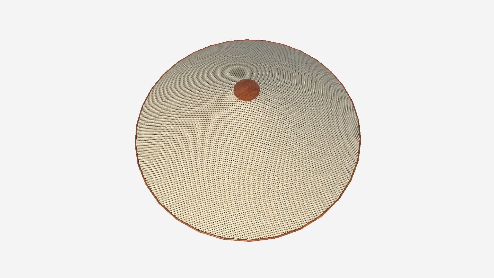 Asian Hat 03 Wood Straw - Character Design Fashion Low-poly 3D model_1