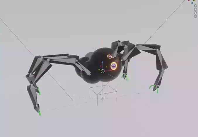 Robot Spider RIGGED Lowpoly