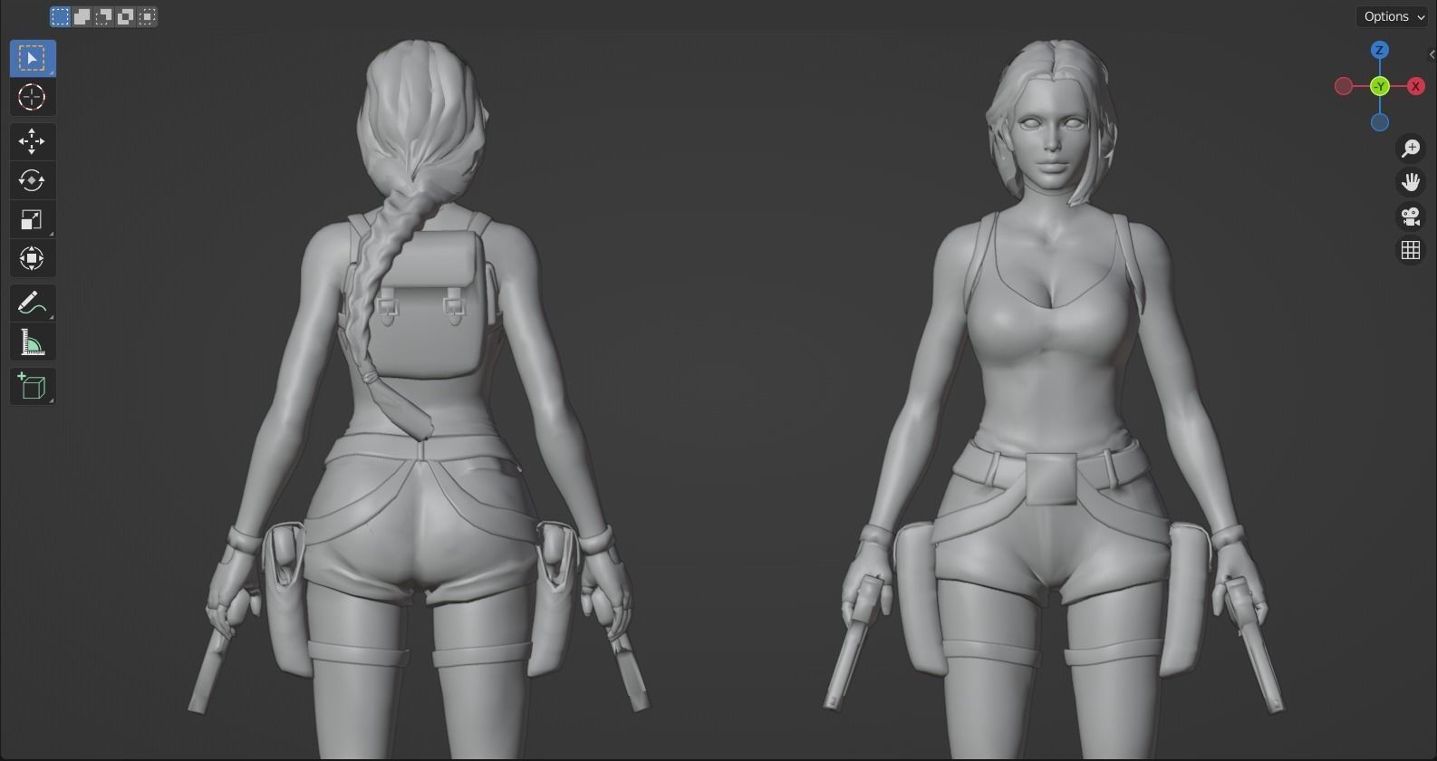 Classic Sexy Lara rigged 3D model_11