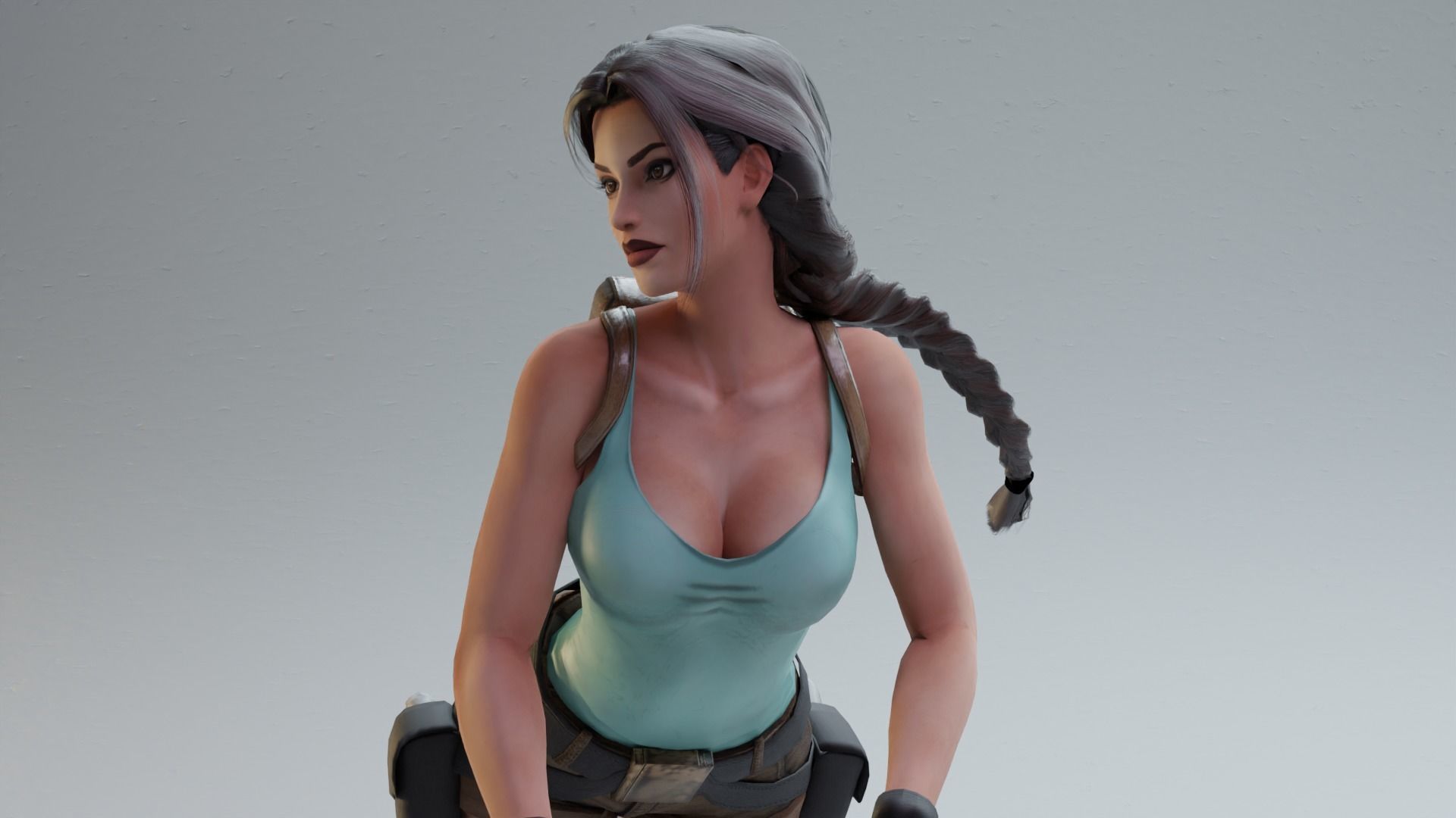 Classic Sexy Lara rigged 3D model_4