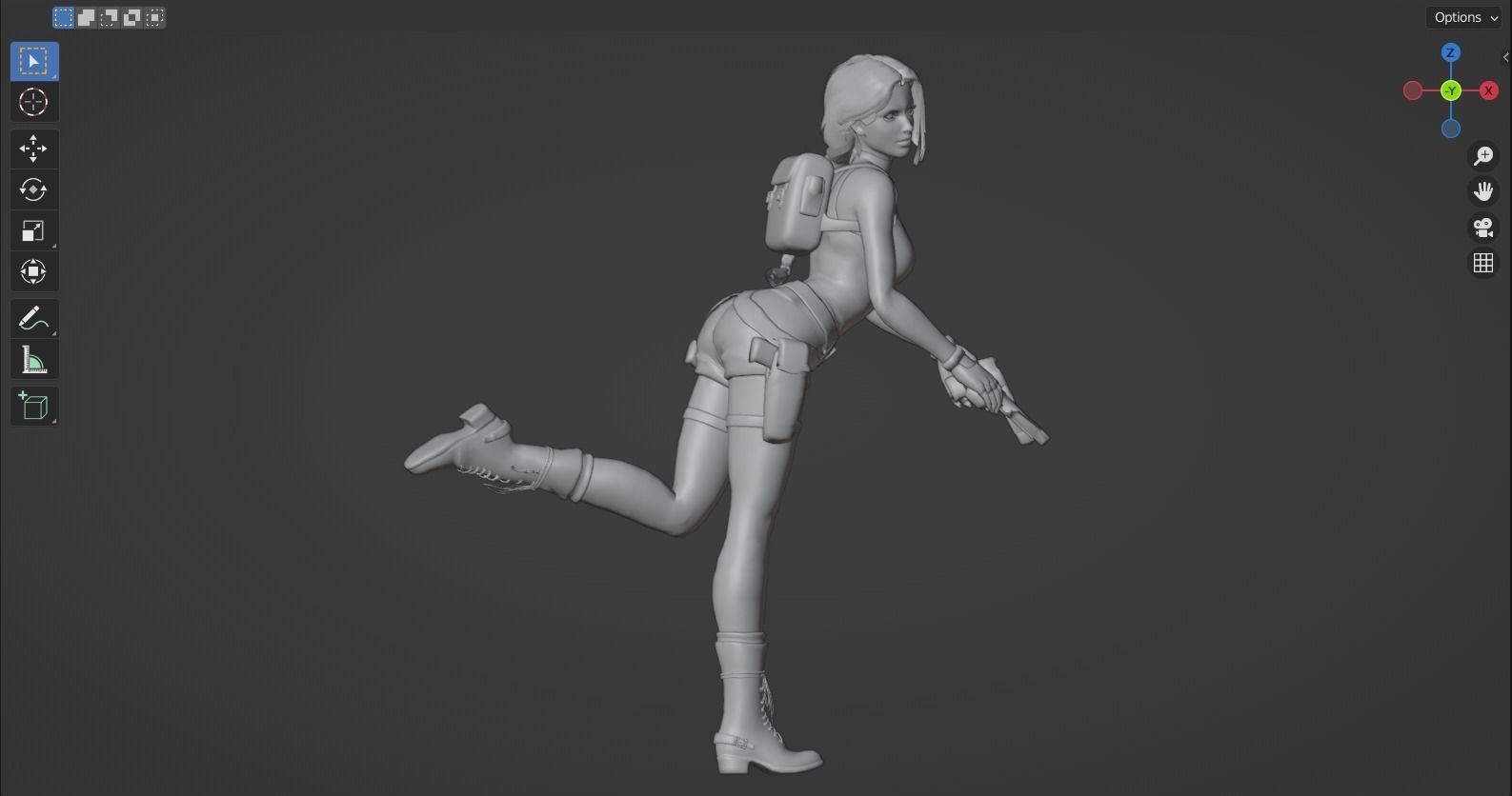 Classic Sexy Lara rigged 3D model_10