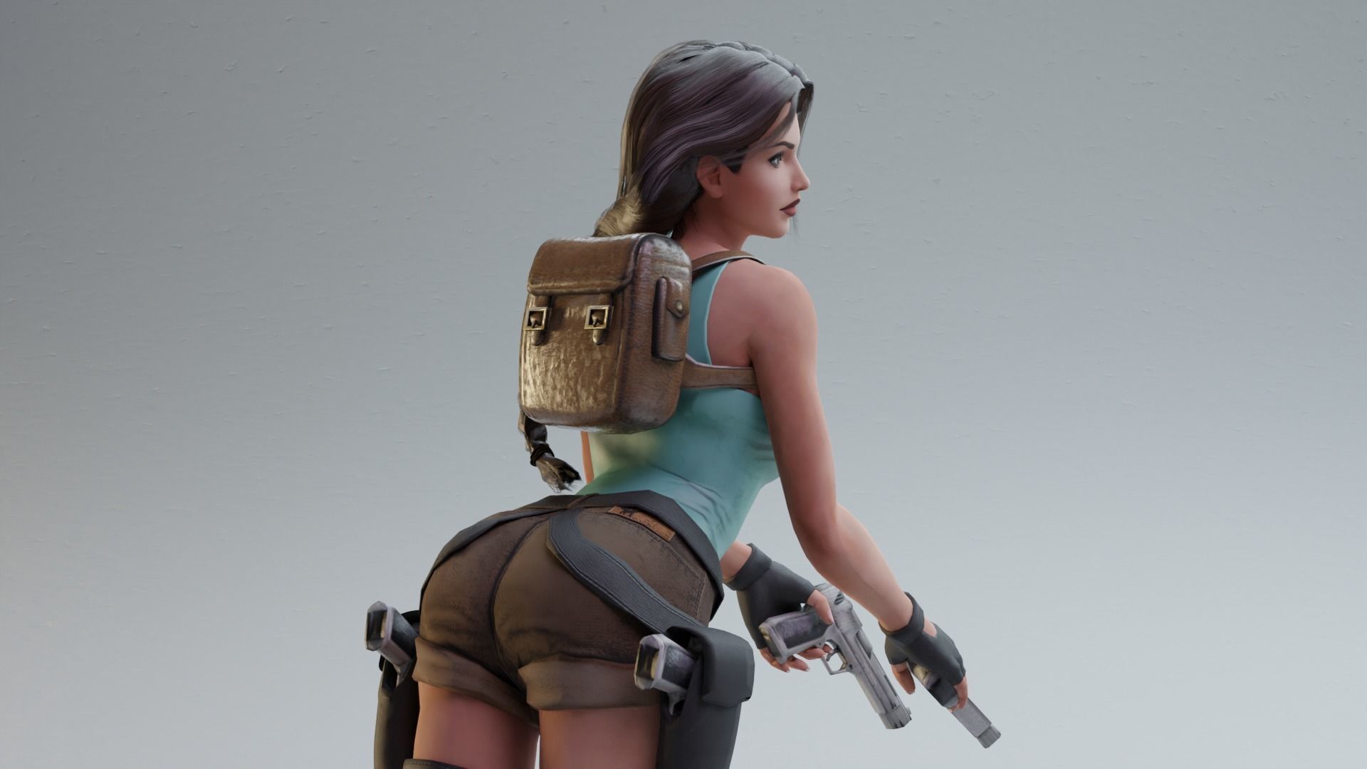 Classic Sexy Lara rigged 3D model_5