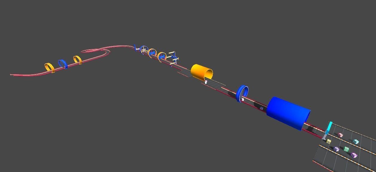 Car stunt track Low-poly 3D model_6