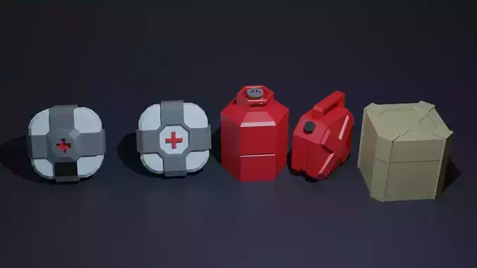 a set of 3d models for the game