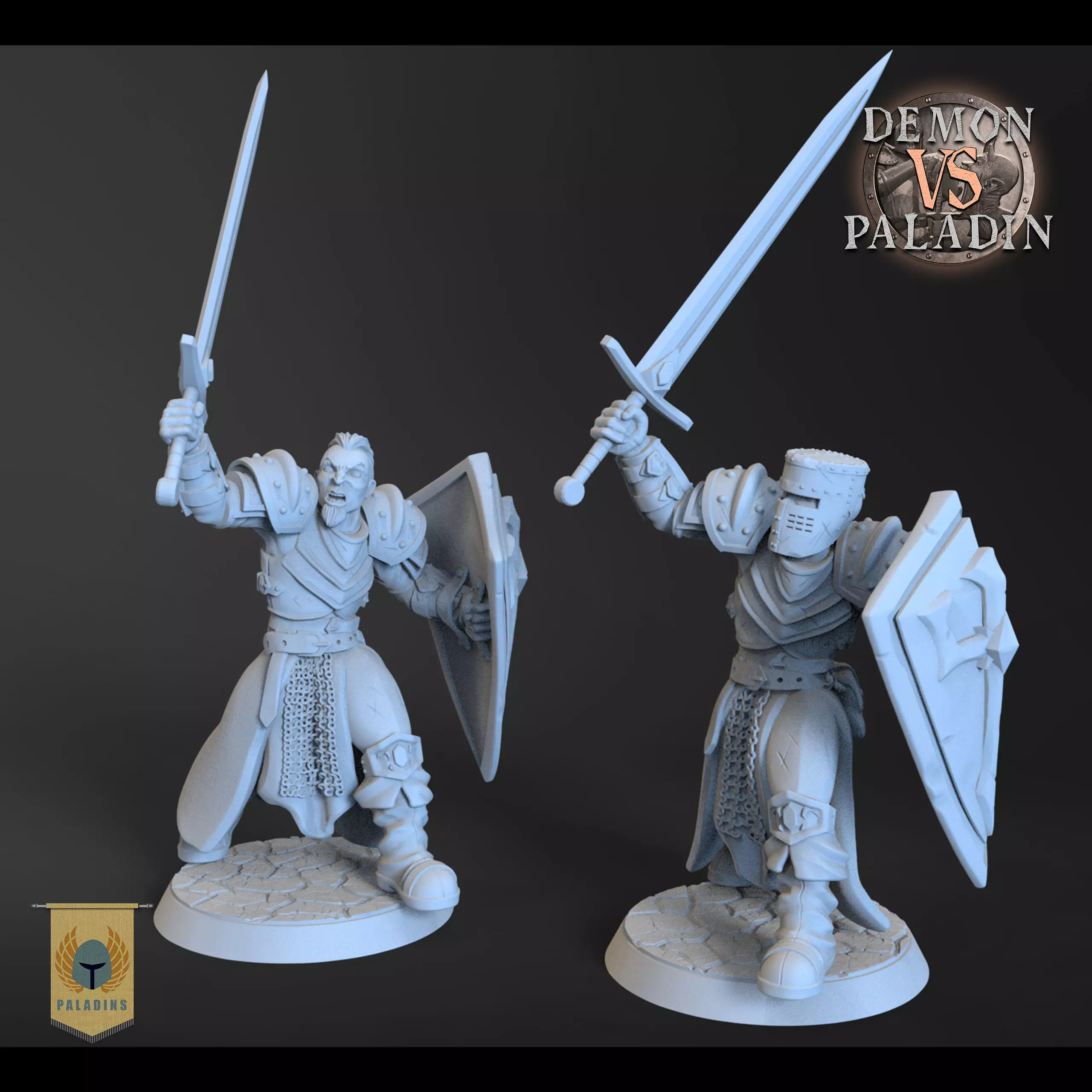 Everard - Demon Vs Paladin 3D print model_0