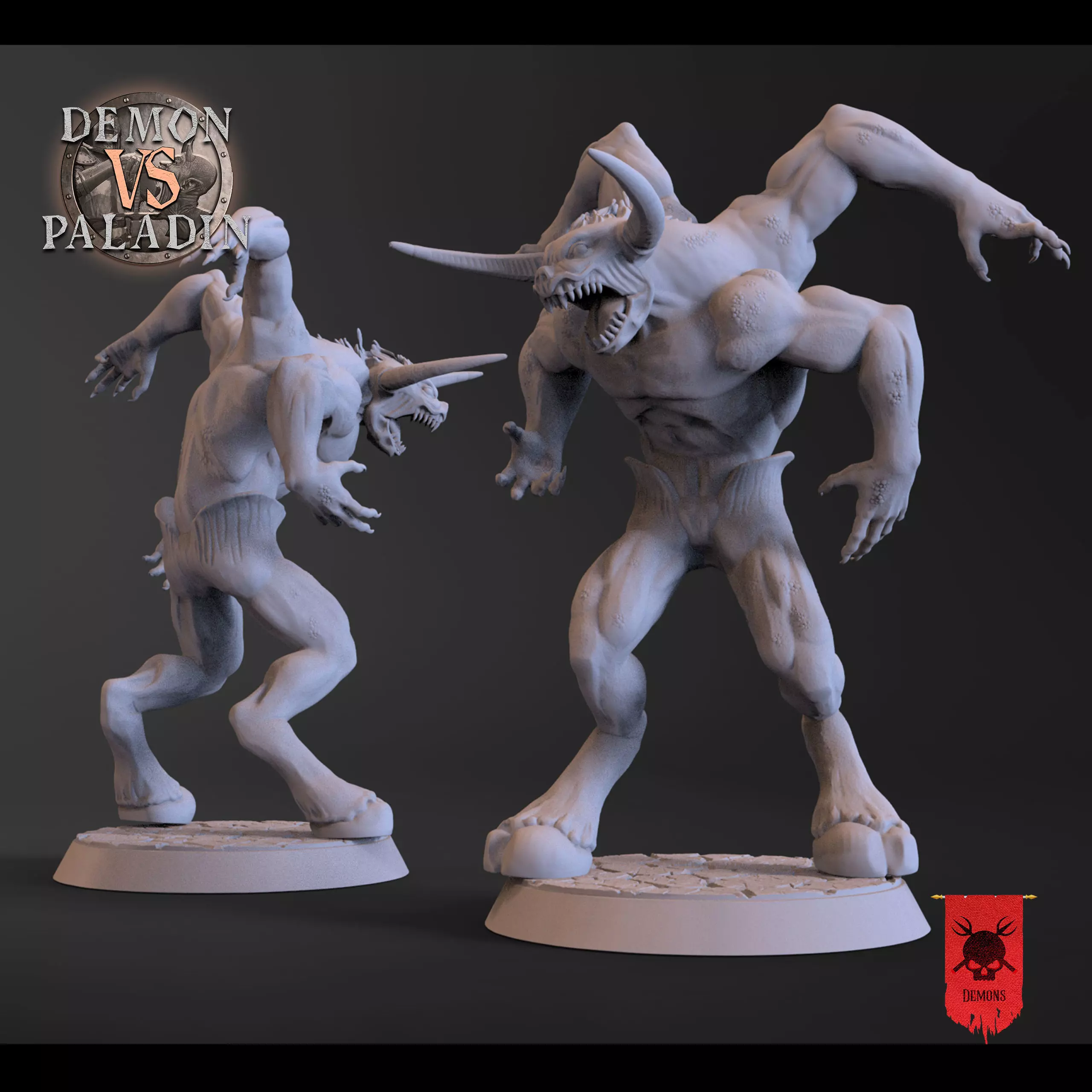 Gualichu - Demon Vs Paladin 3D print model_0