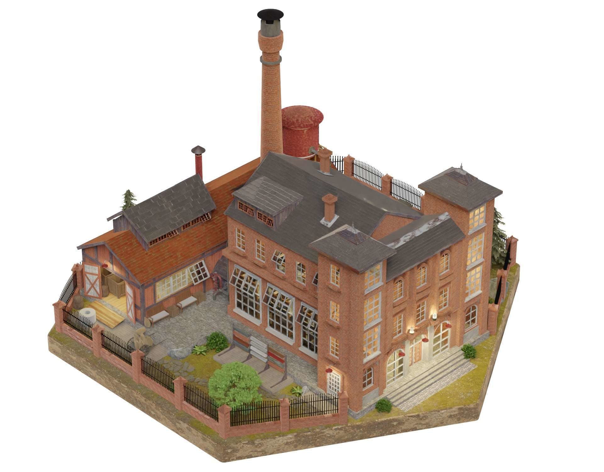 Textile Factory 3D model