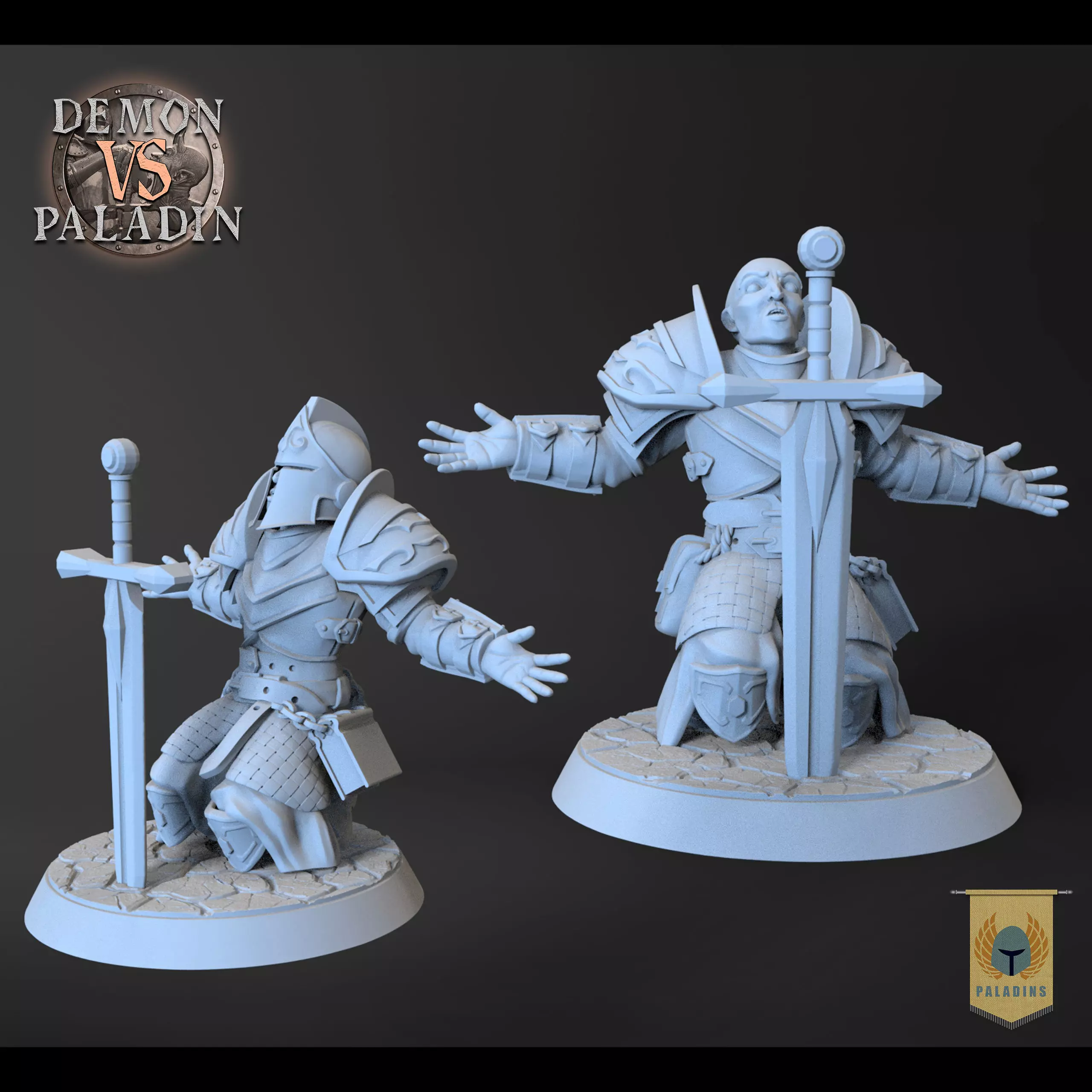 Kaliel - Demon Vs Paladin 3D print model_0