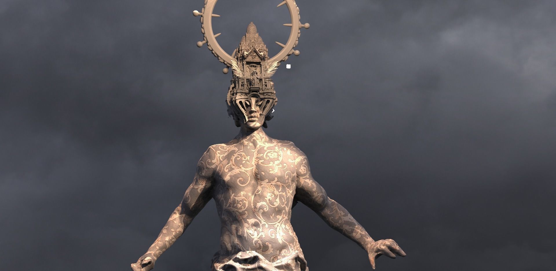 Holly Devine Kingdom Helmet Enlightened 3D model_1