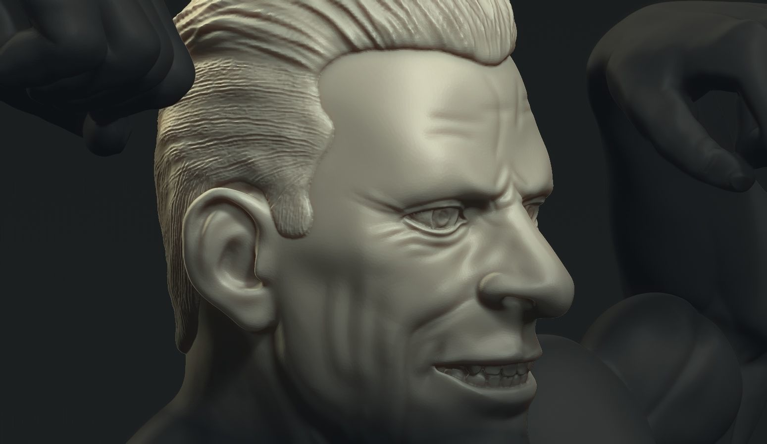 Bodybuilder male showing off his muscles 3D print model_13