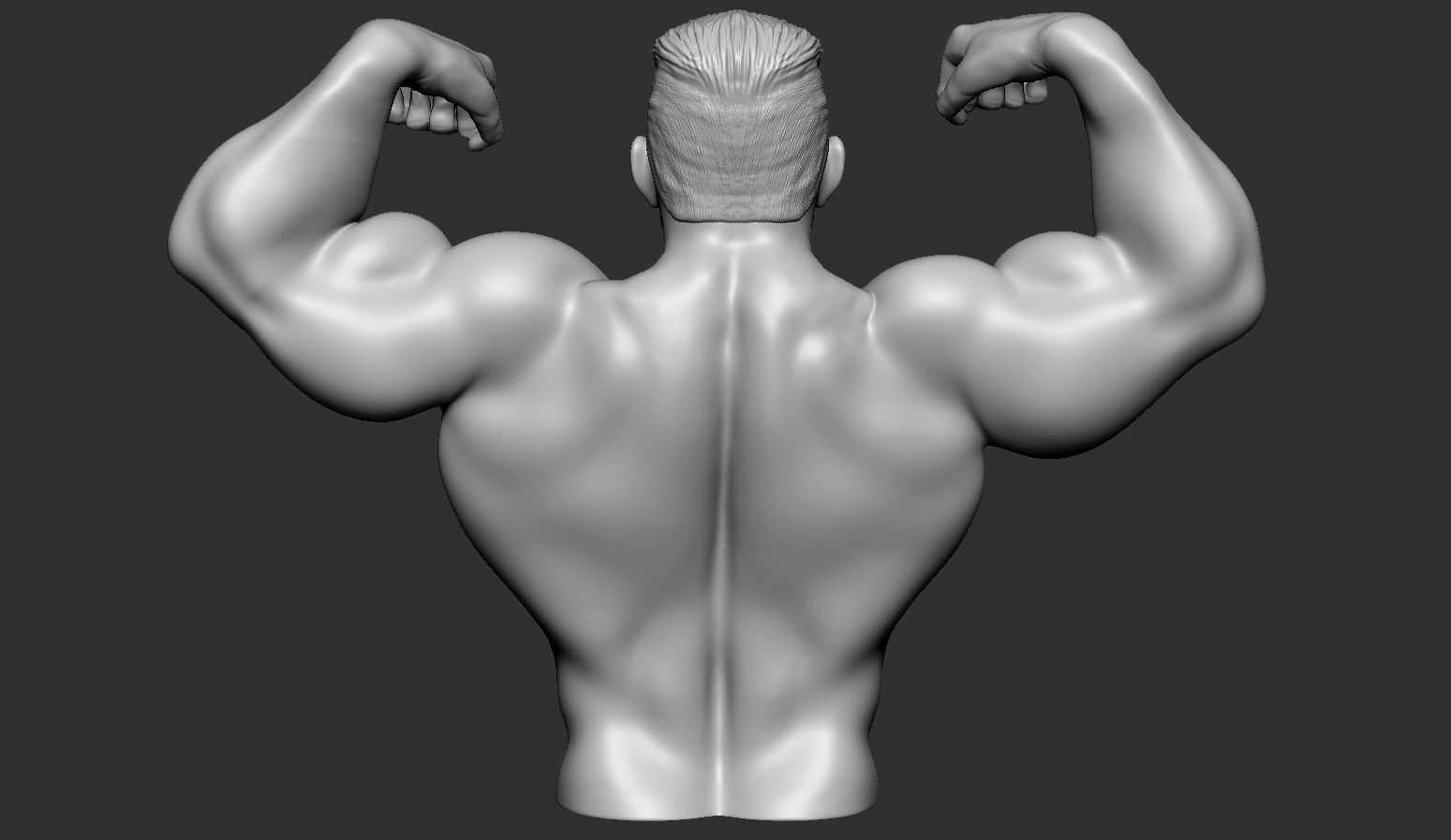 Bodybuilder male showing off his muscles 3D print model_8