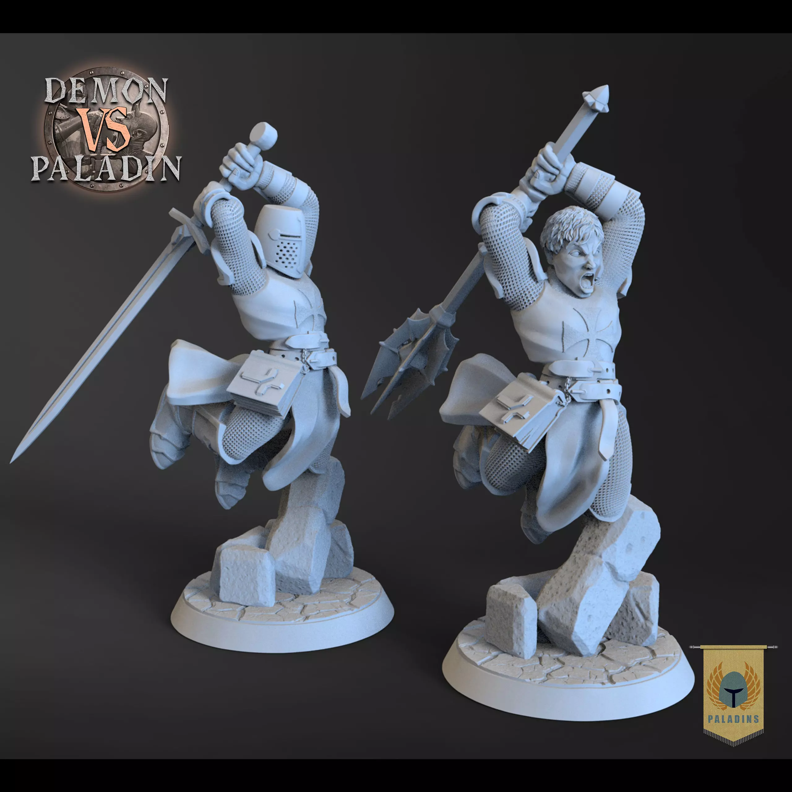 Rafael - Demon Vs Paladin 3D print model