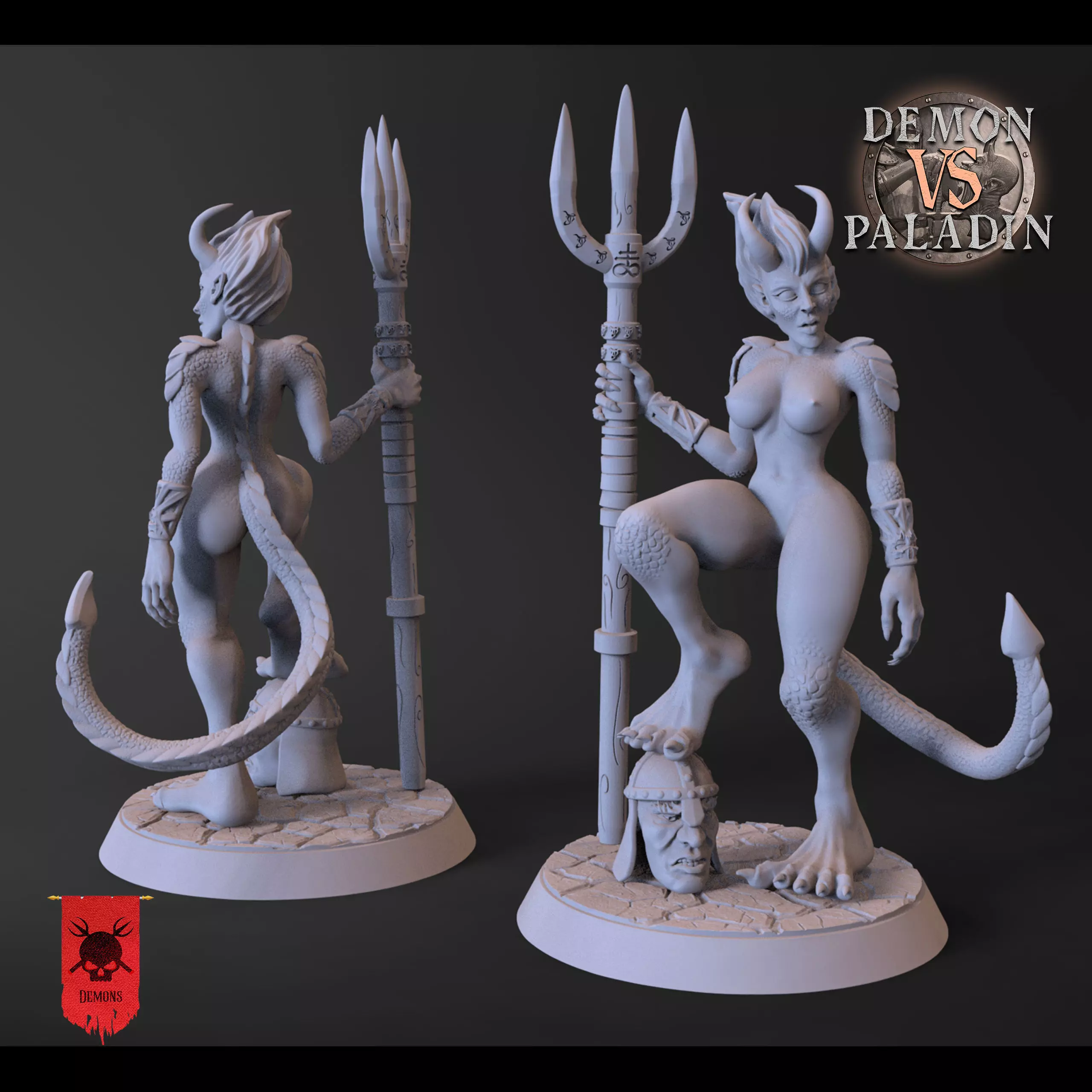 Vepar - Demon Vs Paladin 3D print model_0