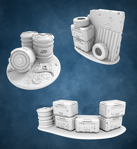 BARRICADES PACK 3pcs - 3D PRINT 3D print model 3D print model