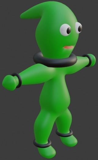 Simple Monster Gatsy Low-poly 3D model_2