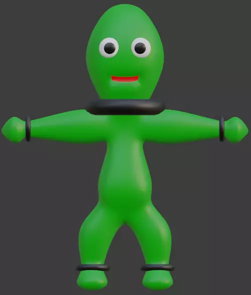 Simple Monster Gatsy Low-poly 3D model_0