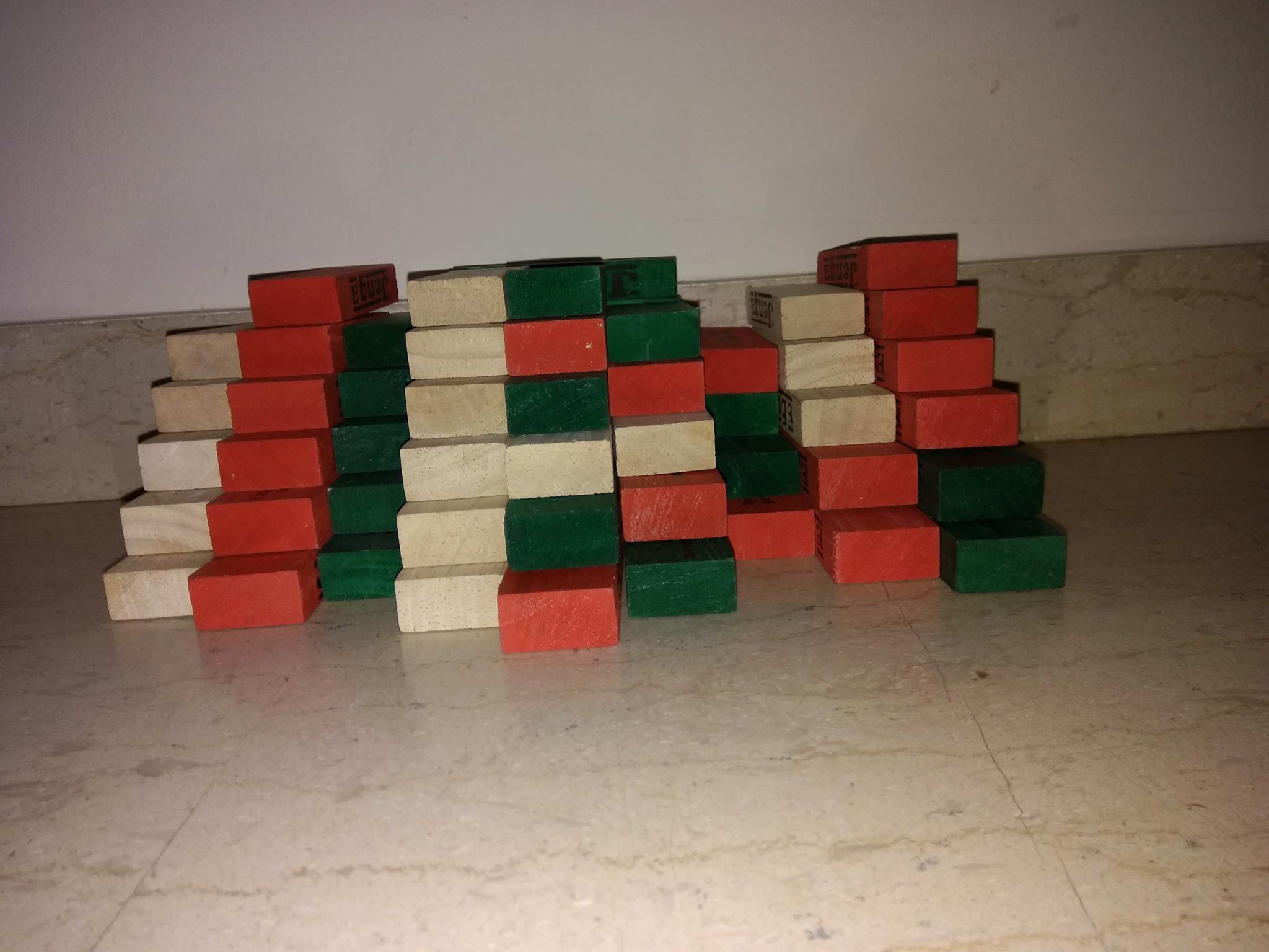 The Wall wooden toy block 3D model_3