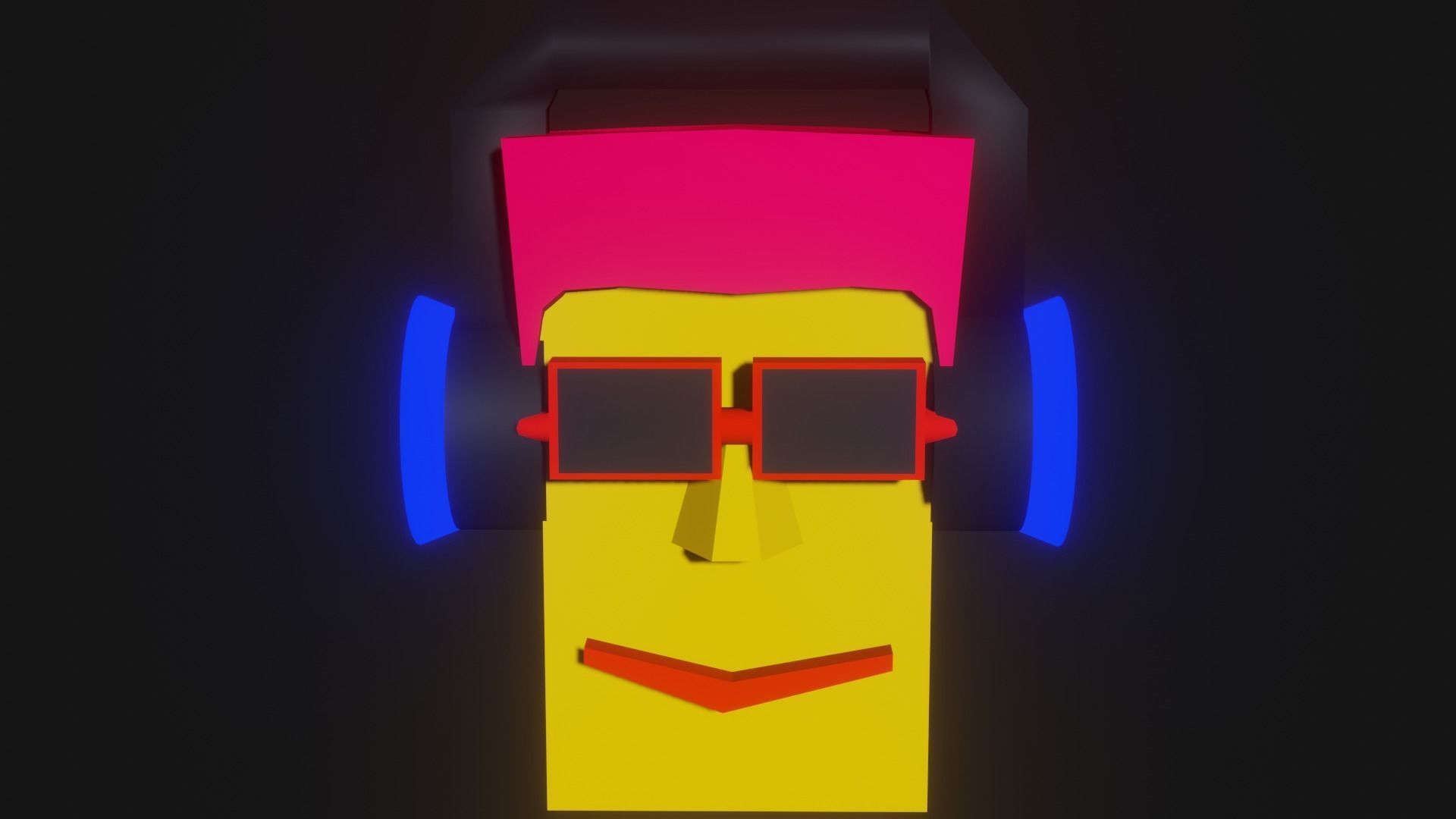 NFT Dj Character Low-poly 3D model_9