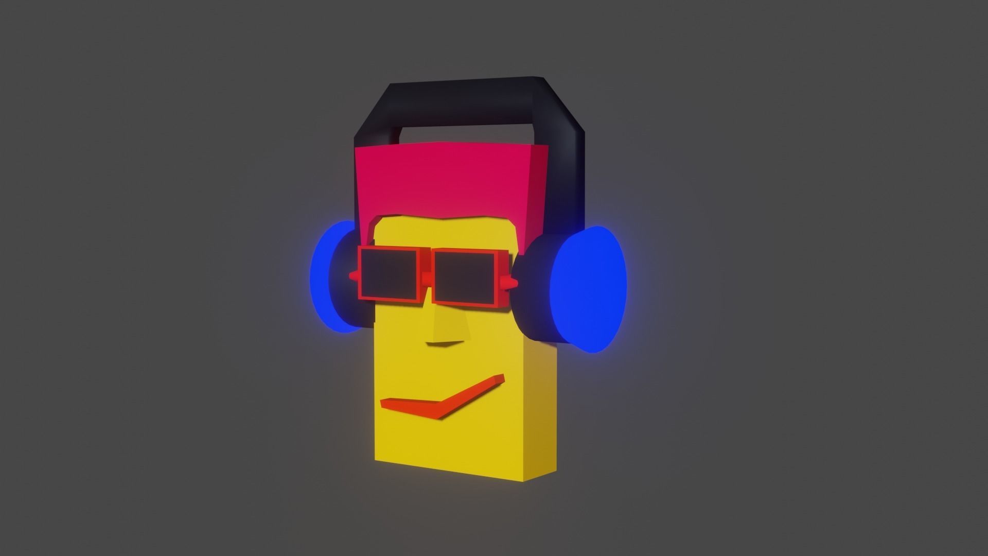 NFT Dj Character Low-poly 3D model_4