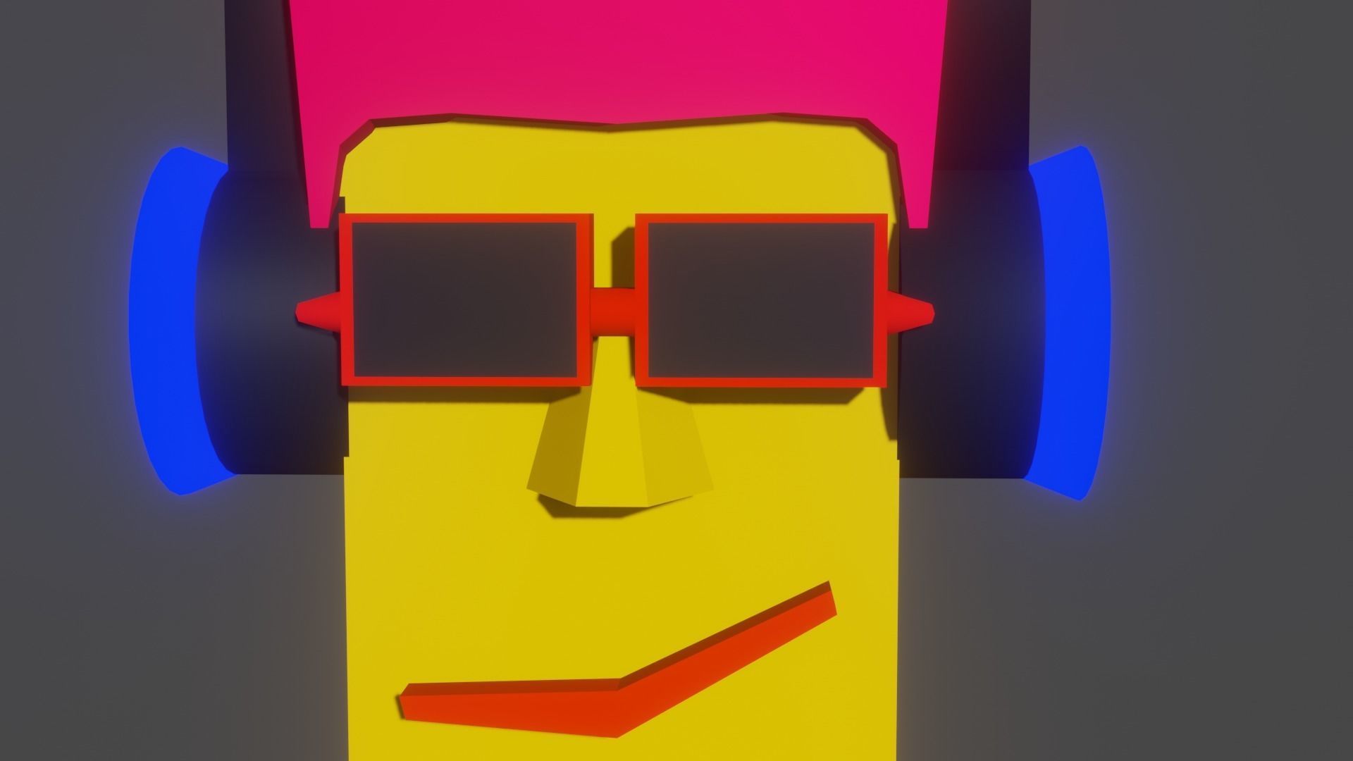 NFT Dj Character Low-poly 3D model_8