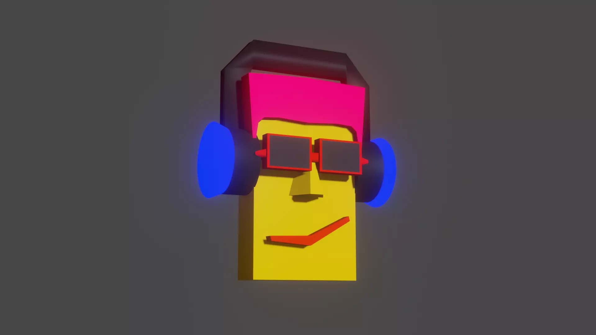 NFT Dj Character Low-poly 3D model_0