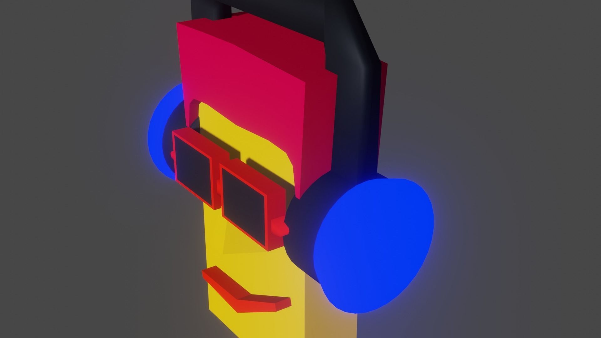 NFT Dj Character Low-poly 3D model_1