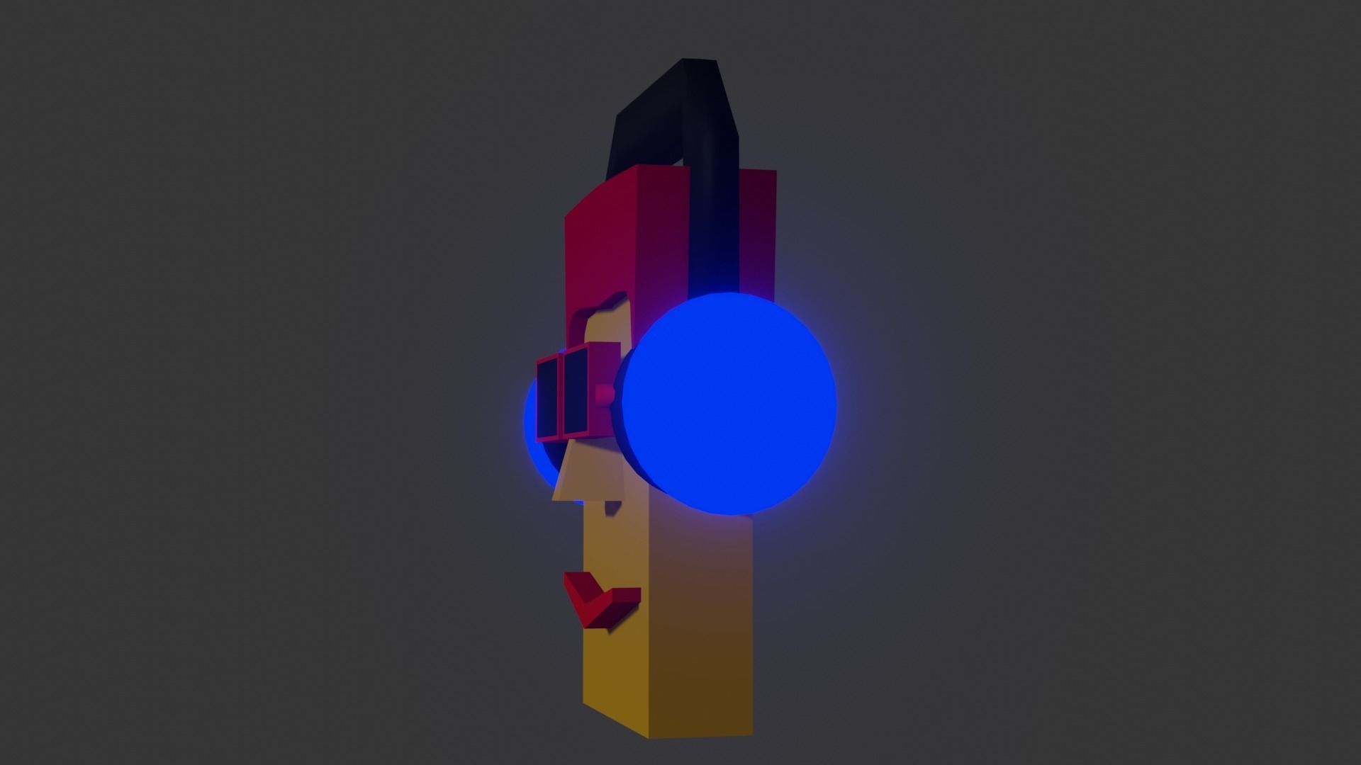 NFT Dj Character Low-poly 3D model_2