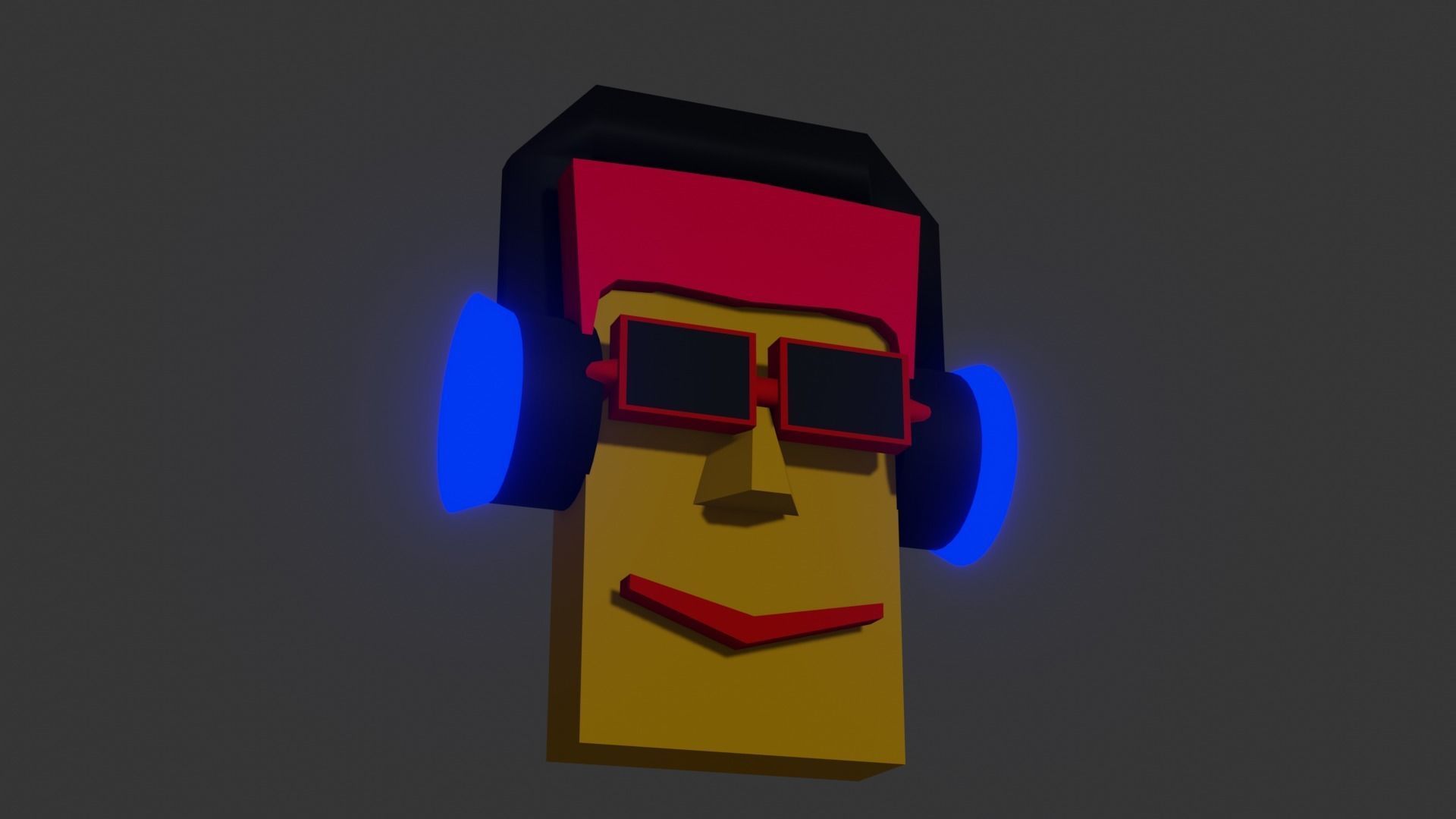 NFT Dj Character Low-poly 3D model_10