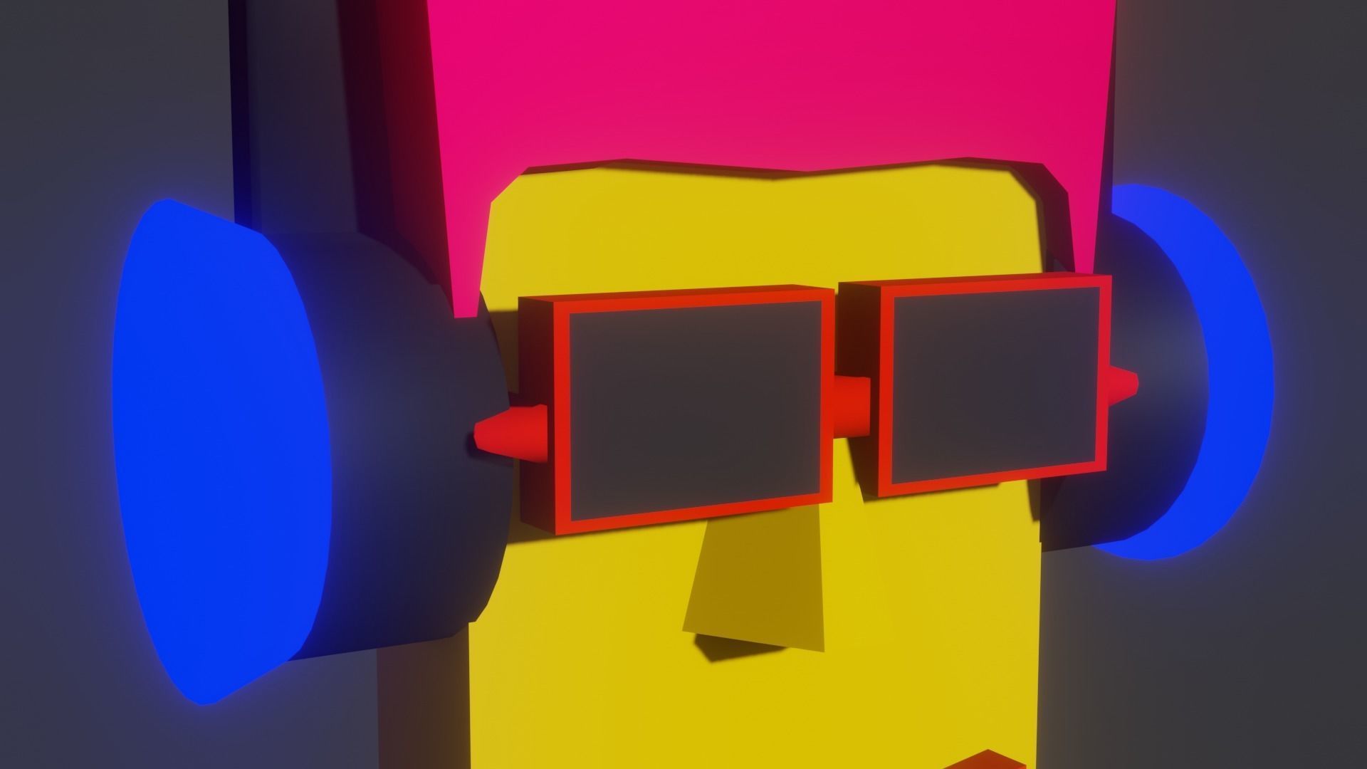 NFT Dj Character Low-poly 3D model_3