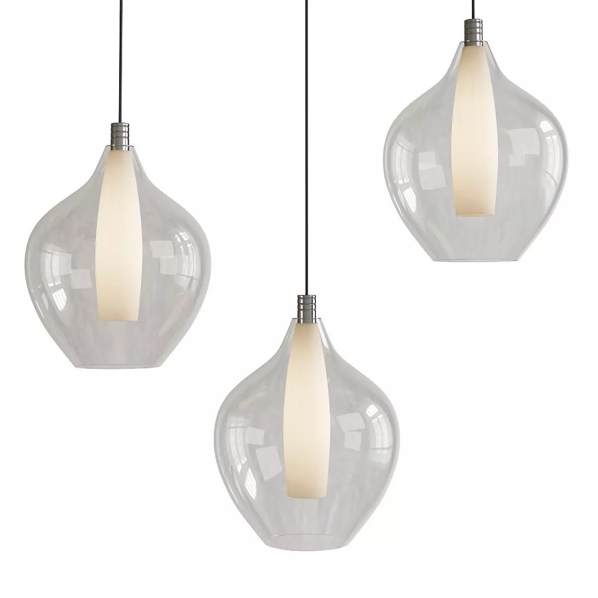 Victoria Round Drop LED Mini Pendant Light Low-poly 3D model_0