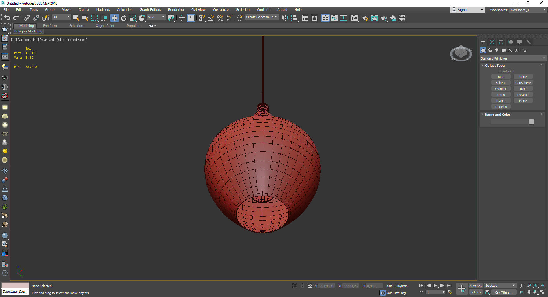 Victoria Round Drop LED Mini Pendant Light Low-poly 3D model_3