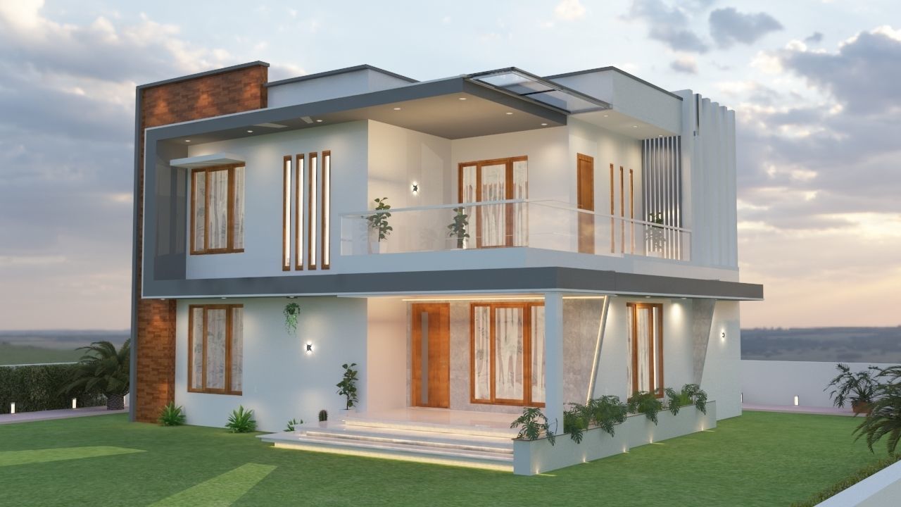 Exterior House Design 3D model_4