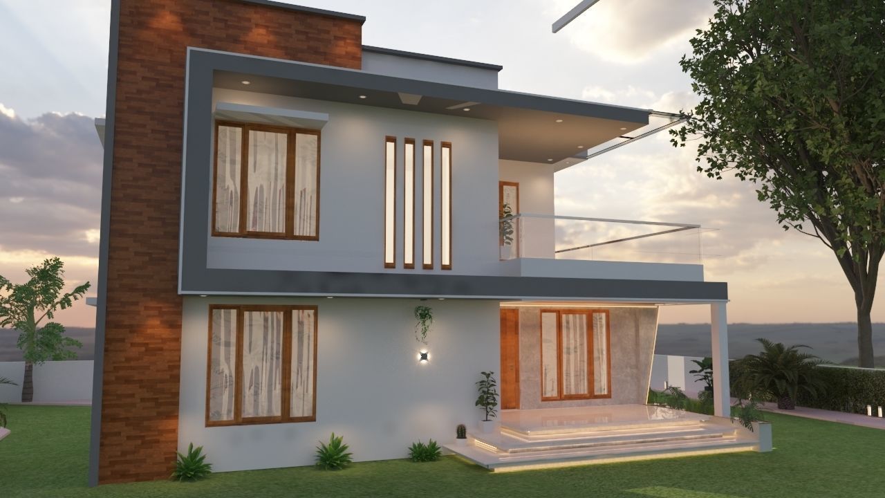 Exterior House Design 3D model_3