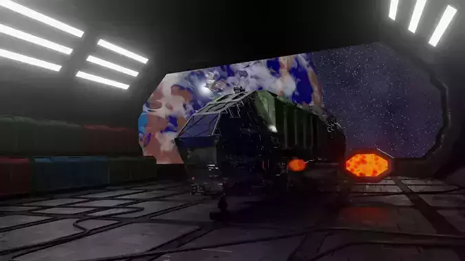 Low-Poly Sci-Fi Spaceship